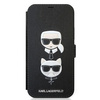 Karl Lagerfeld KLFLBKP12SSAKICKCBK iPhone 12 mini 5,4" czarny/black book Saffiano Karl & Choupette