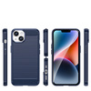 Carbon Case etui iPhone 14 elastyczny żelowy pokrowiec na tył plecki niebieski