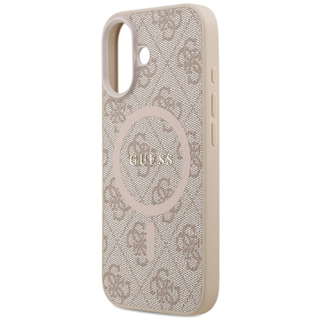 Etui Guess 4G Ring Classic Logo MagSafe  do iPhone 17 różowy