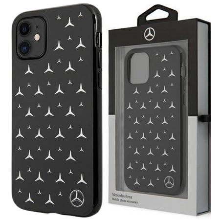 Mercedes MEHCN61ESPBK iPhone 11 6,1" / Xr czarny/black hardcase Silver Stars Pattern