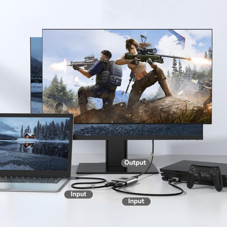 TECH-PROTECT HUB ADAPTER 2IN1 HDMI 4K 60HZ DO LAPTOPA 4K 60HZ ZŁĄCZE USB-C