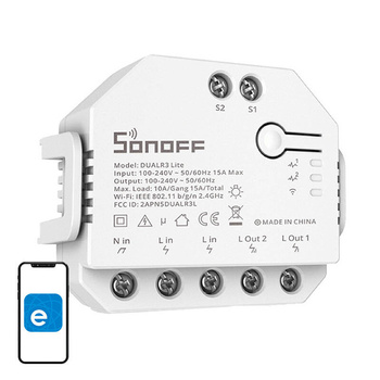 SONOFF PRZEŁĄCZNIK WIFI DO INTELIGENTNEGO DOMU Z DUAL R3 LITE I STEROWANIEM