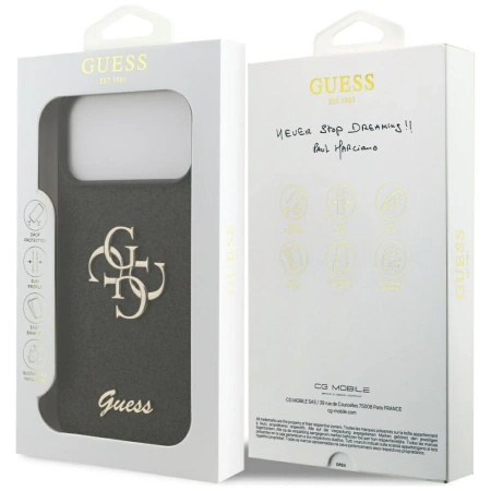 GUESS ETUI FIXED GLITTER BIG 4G DO IPHONE 17 PRO MAX CASE DESIGNERSKI