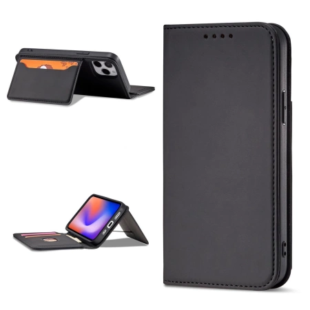 HURTEL ETUI PORTFEL POKROWIEC DO IPHONE 12 MAGNET CARD Z UCHWYTEM NA KARTY