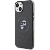 Etui Karl Lagerfeld Karl&Choupette Glitter MagSafe na iPhone 15 Plus - czarne