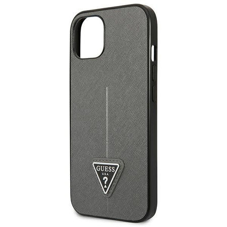 Guess GUHCP13SPSATLG iPhone 13 mini 5,4" srebrny/silver hardcase SaffianoTriangle Logo
