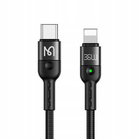 Mcdodo Kabel do iPhone, USB-C, sprężynowy,  szybki, 36W, 1.8M