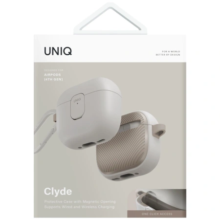 UNIQ ETUI CLYDE LOCK CASE DO AIRPODS 4 OCHRONA PRZED ZATRZYMKAMI