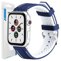 Beline pasek Apple Watch Solid Silicone42/44/45/49mm granatowo-biały  navy/white