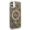 Etui Guess GUHMN61H4STW na iPhone 11 - brązowe 4G MagSafe