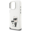 Etui Karl Lagerfeld IML Aquarelle Karl   & Choupette & Logo do iPhone 16 Pro biały