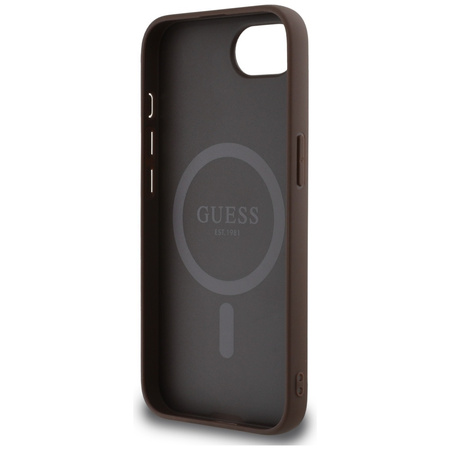 GUESS ETUI 4G RING TRIANGLE LOGO DO MAGSAFE DO IPHONE 16E OCHRONA TELEFONU
