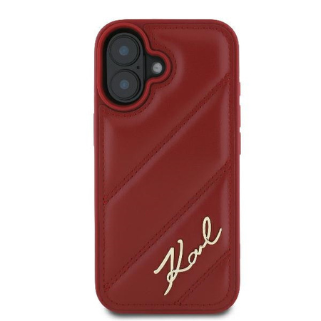 KARL LAGERFELD ETUI HARDCASE DO IPHONE 16 6.1 QUILTED SIGNATURE CZERWONY
