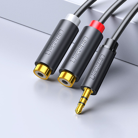 Ugreen przejściówka adapter jack 6,35 mm (męski) na RCA (żeński) złoty (AV169 80731)