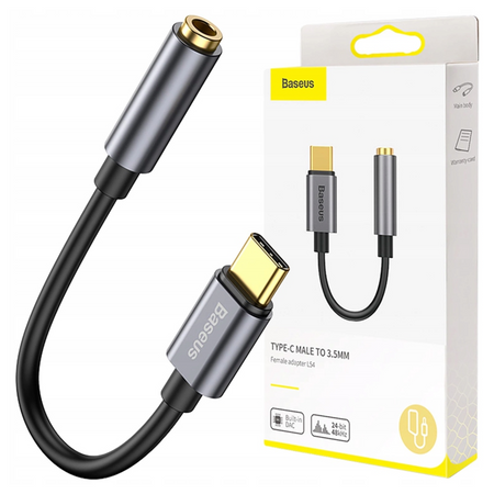 BASEUS ADAPTER AUDIO USB-C DO MINI JACK 3,5MM DO TELEFONÓW IPHONE