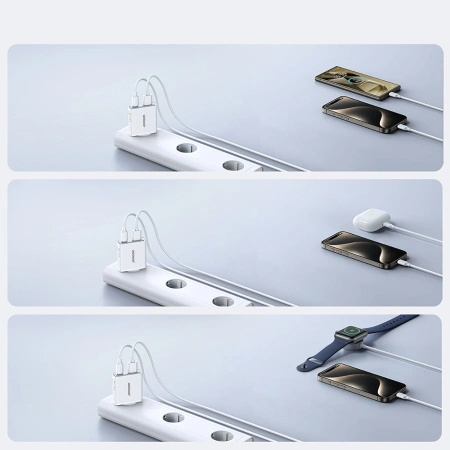 Ładowarka sieciowa Joyroom JR-TCF14 20W USB-A USB-C supercienka - biała