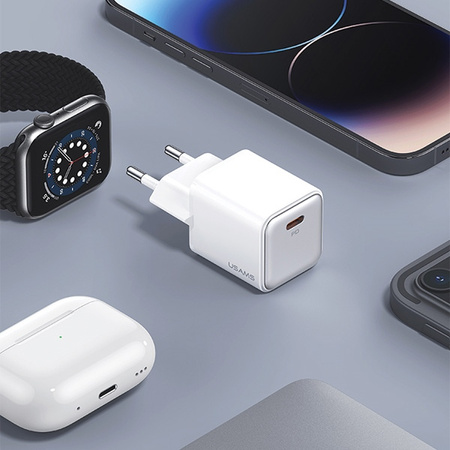 USAMS SZYVKA ŁADOWARKA SIECIOWA 20W PD DO TELEFONU 1X USB-C 20W