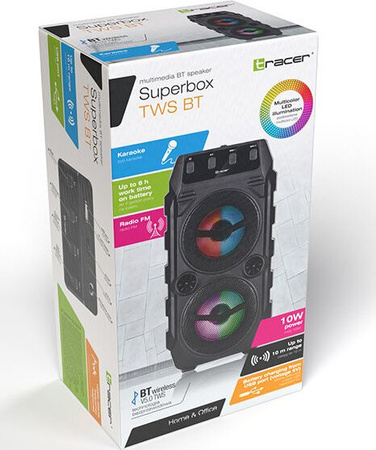 TRACER GŁOŚNIK SUPERBOX BEZPRZEWODOWY PRZENOŚNY DO TELEFONU BLUETOOTH