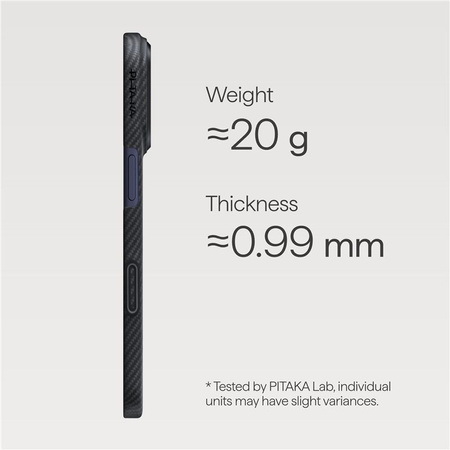 Pitaka Ultra-Slim Case, Black/Grey - iPhone 17 Pro Max