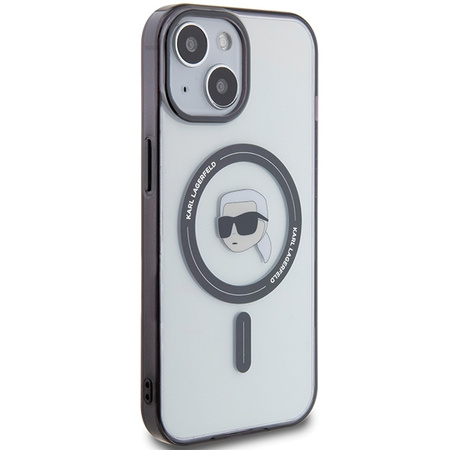 KARL LAGERFELD ETUI TRANSPARENTNE DO IPHONE 15 PLUS 6.7 KARL'S HEAD