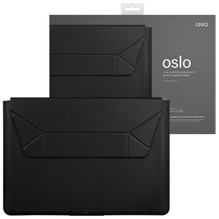 UNIQ etui Oslo laptop Sleeve 14" czarny/midnight black