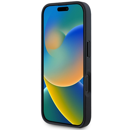 MERCEDES ETUI CASE POKROWIEC DO IPHONE 16 SKÓRZANE Z DEBOSSED LINES Z LOGO