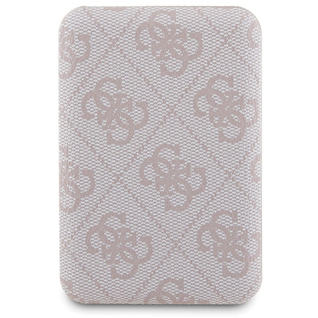 Zestaw Guess GUBPM5P14L4GEMGP iPhone14 Pro 6.1 hardcase + Powerbank 5000mAh MagSafe różowy/pink 4G Metal Logo