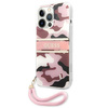 Guess GUHCP13LKCABPI iPhone 13 Pro / 13 6,1" różowy/pink hardcase Camo Strap Collection