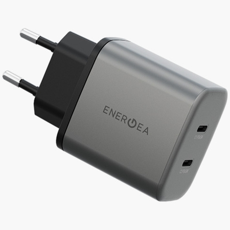 ENERGEA ŁADOWARKA SIECIOWA AMPCHARGE GAN45 2XUSB-C PD PPS QC3.0 45W