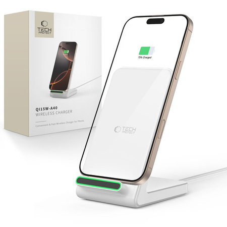 TECH-PROTECT QI15W-A40 ŁADOWARKA BEZPRZEWODOWA DO TELEFONÓW IPHONE 15 14 13