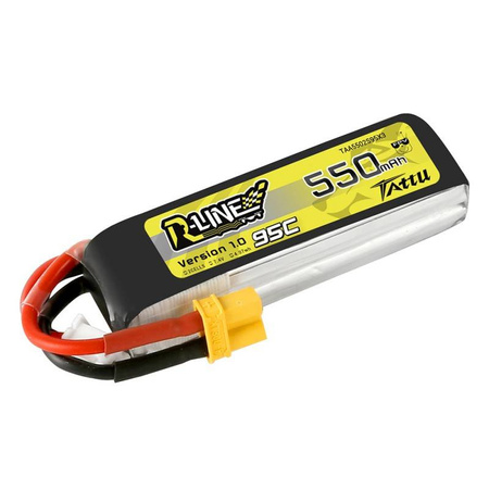 TATTU AKUMULATOR 550MAH 7.4V 95C 2S1P XT30 DO DRONÓW RC DO ZASILANIA LIPO