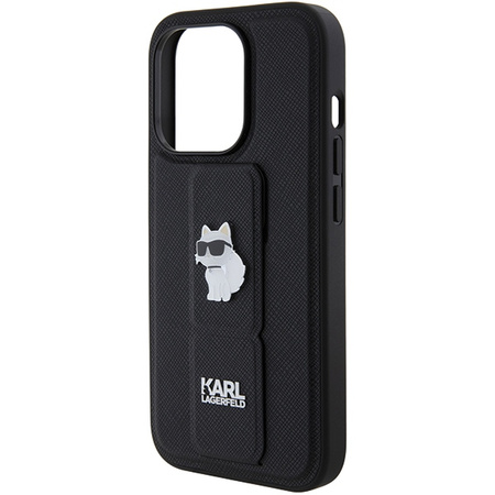 KARL LAGERFELD CASE DO IPHONE 15 PRO 6,1 GRIPSTAND SAFFIANO CHOUPETTE PINS