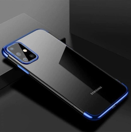 HURTEL CLEAR COLOR CASE ETUI DO SAMSUNG GALAXY A72 4G Z METALICZNĄ RAMKĄ