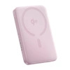 Powerbank Baseus EnerFill FM12 Qi2 10000mAh 22.5W kompatybilny z MagSafe z białym kablem Baseus Simple USB-C 20V/3A 0,30m - różowy