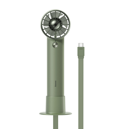 Baseus mini wentylator wiatrak powerbank z wbudowanym kablem USB Typ C 4000mAh zielony (ACFX010106)