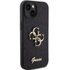 Etui Guess Glitter Script Big 4G na iPhone 15 - czarne