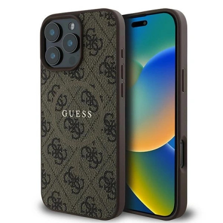 GUESS ETUI HARDCASE 4G RING CLASSIC LOGO DO MAGSAFE DO IPHONE 16 PRO 6.3