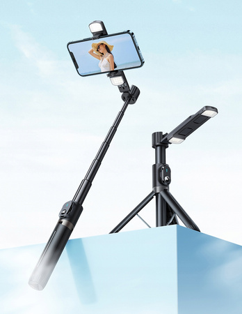 Double Shot kijek selfie, stick, tripod, bluetooth, statyw, czarny, Mcdodo