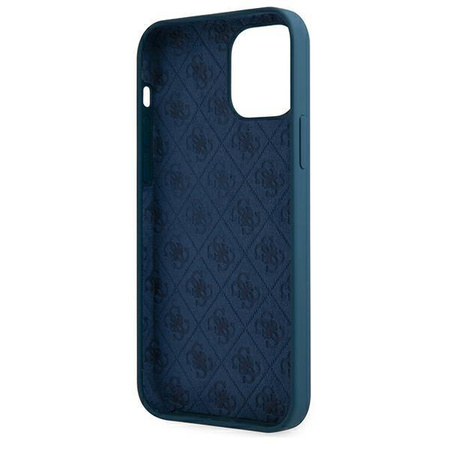 Guess GUHCP12LLSLMGBL iPhone 12 Pro Max 6,7" niebieski/blue hardcase Metal Logo Script