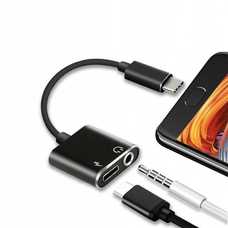 CO2 ADAPTER USB-C MINI JACK 3,5MM PRZEJŚCIÓWKA KABEL AUX DO SAMSUNG APPLE Z DAC