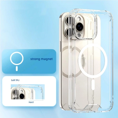 HURTEL ETUI CLEAR CORNER CASE DO IPHONE 16 PLUS DO MAGSAFE TELEFON