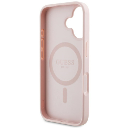 GUESS ETUI DO IPHONE 16 PEONY DO MAGSAFE Z LOGO TRIANGLE GRINED HOT STAMP