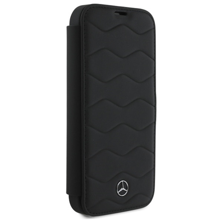 Mercedes MEBKP16X23RWRSK iPhone 16 Pro   Max 6.9 czarny/black bookcase MB Waves Leather