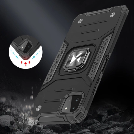 WOZINSKY POKROWIEC HYBRYDOWY RING ARMOR DO SAMSUNG GALAXY A22 4G Z UCHWYTEM
