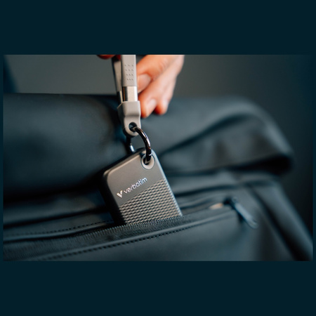Dysk Zewnętrzny Verbatim Pocket SSD 2TB - brelok do kluczy z kablem USB-C 3.2 gen.2 czarno-szary/black-grey 32194