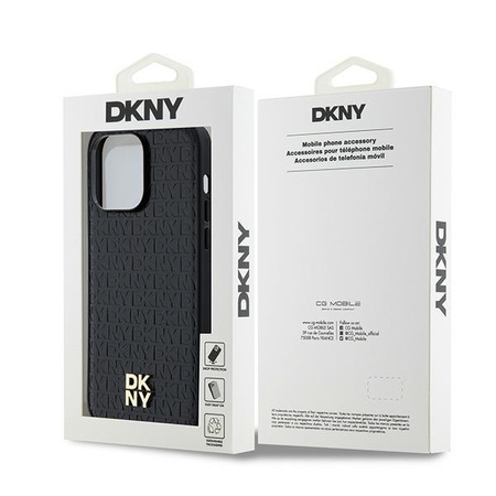 DKNY POKROWIEC LEATHER CASE DO IPHONE 13 PRO Z DO MAGSAFE I LOGO METALOWYM