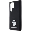 Etui Karl Lagerfeld Silicone Choupette Metal Pin na Samsung Galaxy S23 Ultra - czarne