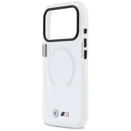 Etui BMW M IML Shockproof Metal Logos    MagSafe do iPhone 17 Pro przezroczysty