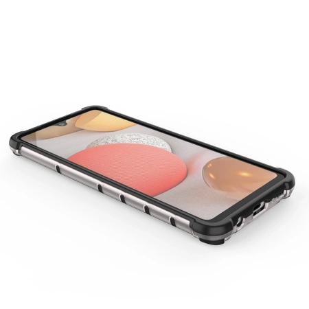 HURTEL POKROWIEC DO SAMSUNG GALAXY A42 5G Z PANCERNYM ETUI ŻELOWA RAMKA