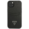 Guess GUHCP13SPSATPK iPhone 13 mini 5,4" czarny/black hardcase SaffianoTriangle Logo Cardslot